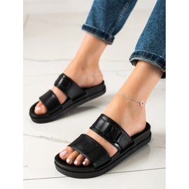 SHELOVET Papuci Negri Cu Cataramă negru 1