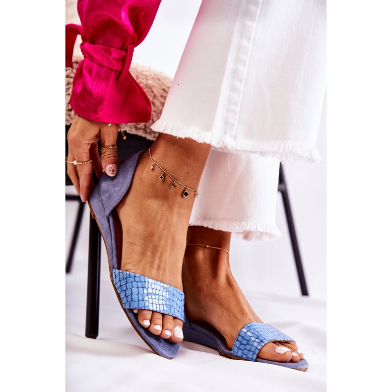 Sandale albastre Maciejka din piele 1971-61 albastru 1