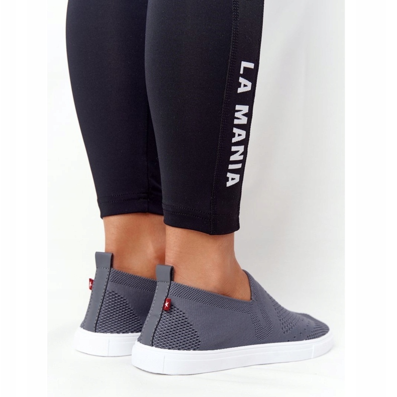 Adidași pentru femei Slip-on Big Star FF274A607 Gri 3