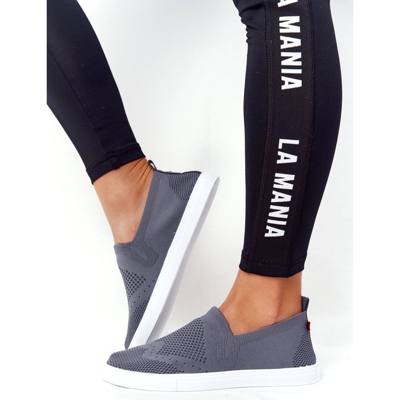 Adidași pentru femei Slip-on Big Star FF274A607 Gri 4