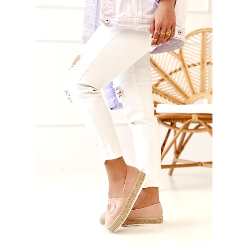 PS1 Espadrile pentru femei pe o platformă de paie Roz Febi 2 PS1 Espadrile pentru femei pe o platformă de paie Roz Febi 2