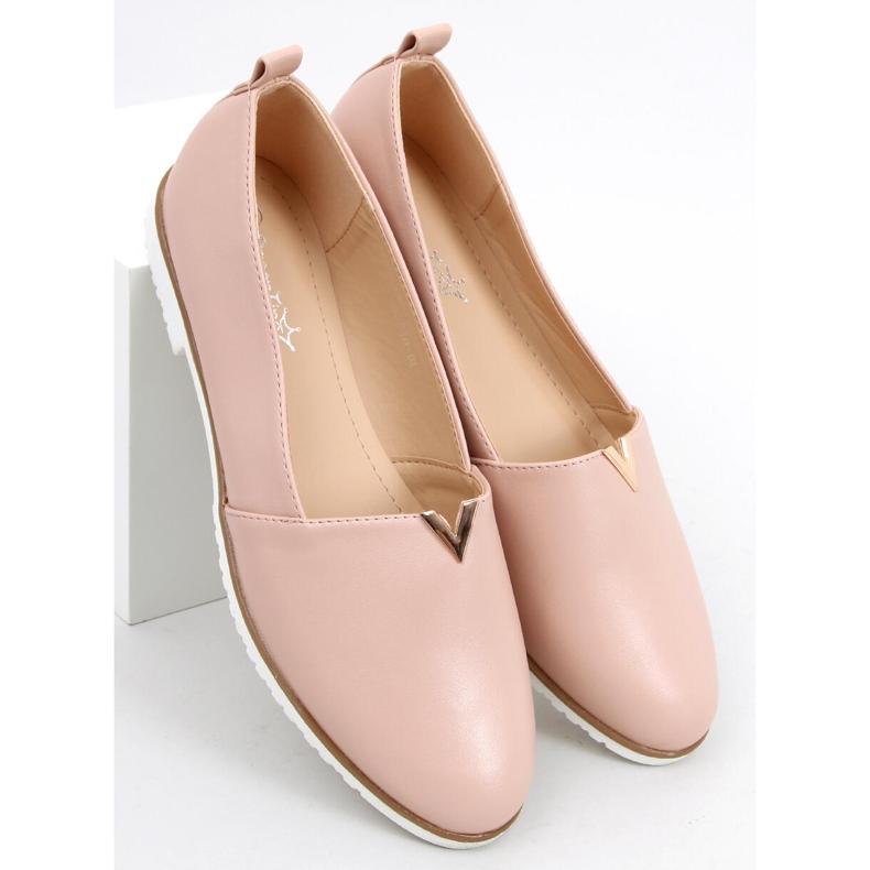 Mocasini Tender Nude de dama roz 2