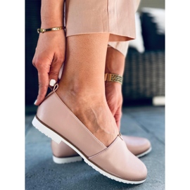 Mocasini Tender Nude de dama roz 1
