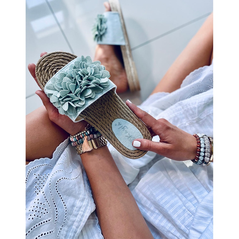 Papuci Floral fiesta Primrose Green verde 1