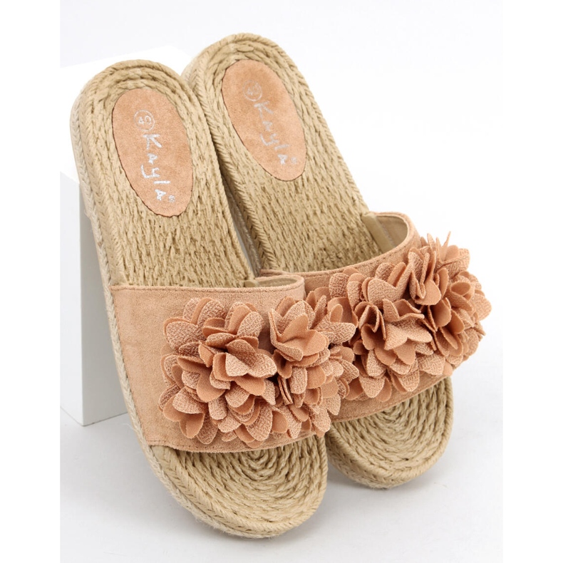 Papuci Floral fiesta Primrose Camel bej 2