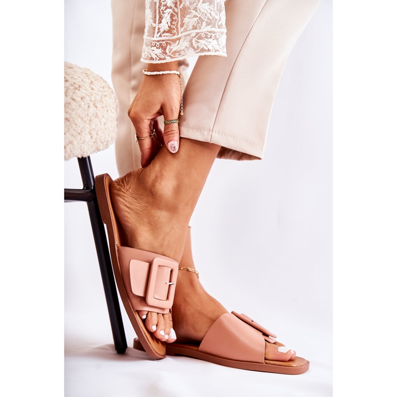 Papuci de damă la modă pentru vara roz Sylvia 1