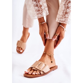 FE1 Papuci de damă la modă pentru cappuccino de vară Sylvia bej 1 FE1 Papuci de damă la modă pentru cappuccino de vară Sylvia bej 1