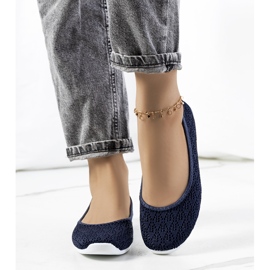 Balerini ajurati Holmen bleumarin albastru 1 Balerini ajurati Holmen bleumarin albastru 1