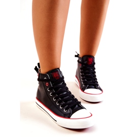 Pantofi înalți din piele Big Star JJ274131 Negri negru 5