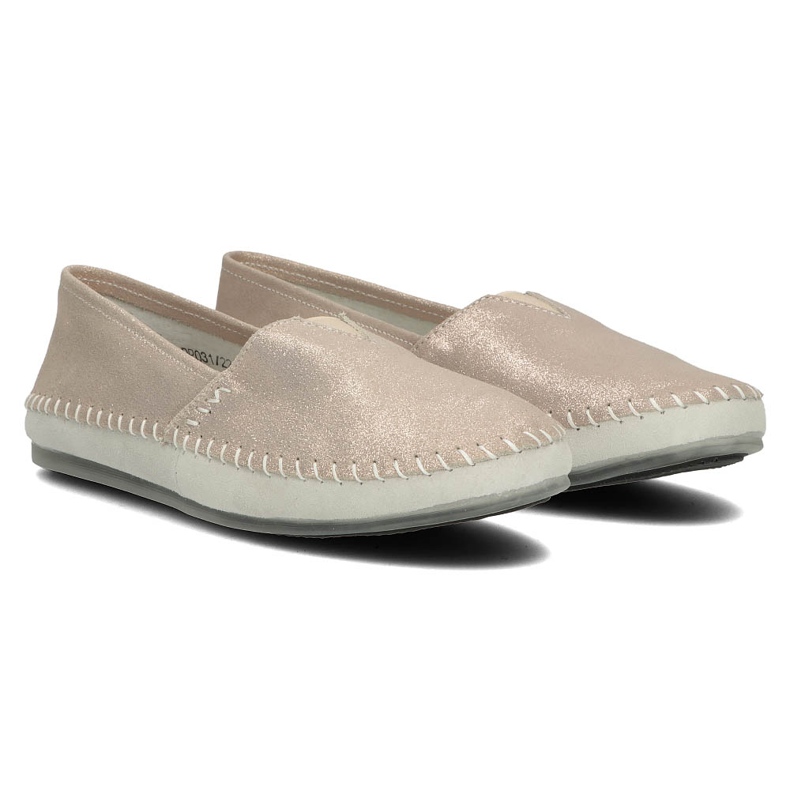 Pantofi din piele Filippo DP031 / 22 Go golden gri de aur 5