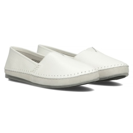 Pantofi din piele Filippo DP031 / 22 WH alb gri 4