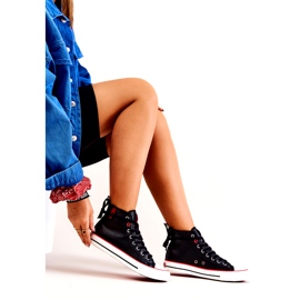 Pantofi înalți din piele Big Star JJ274131 Negri 4