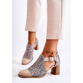 Cizme de damă din piele ajurata Maciejka 04962-04 Bej 1 Cizme de damă din piele ajurata Maciejka 04962-04 Bej 1