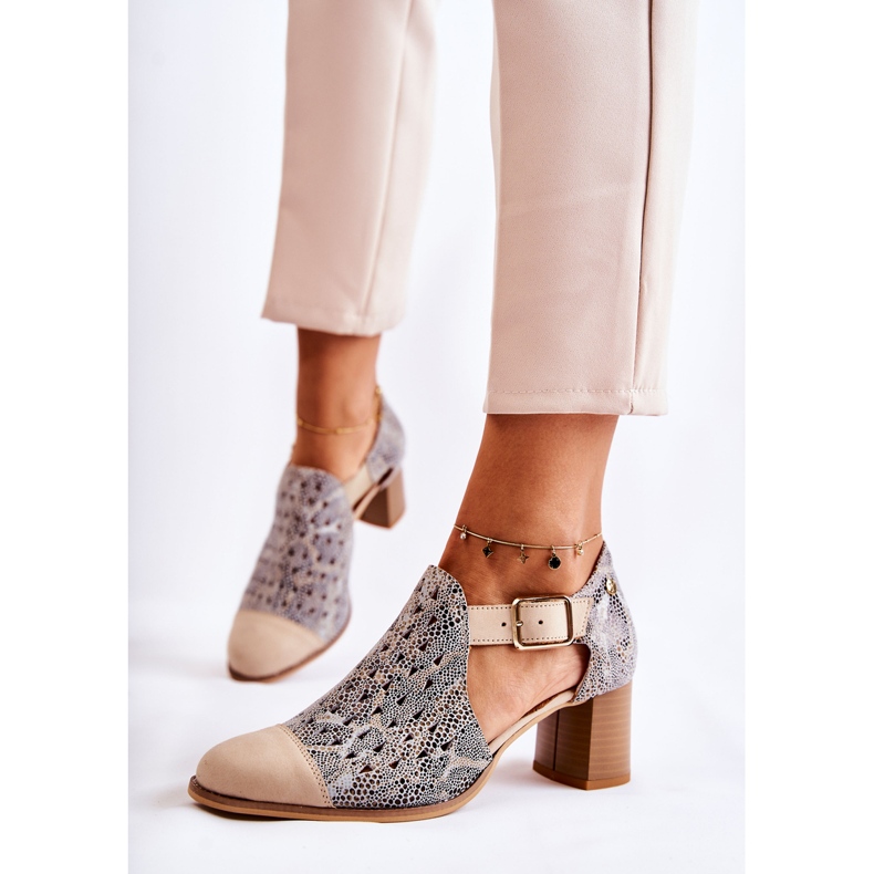 Cizme de damă din piele ajurata Maciejka 04962-04 Bej 1 Cizme de damă din piele ajurata Maciejka 04962-04 Bej 1