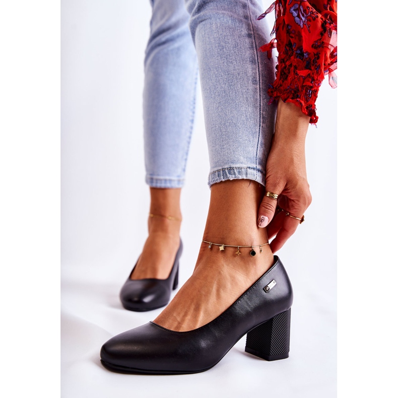 Pompe din piele pe un bar Sergio Leone PB178 Negru 1