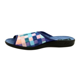 Papuci de damă Adanex 27268 SAK1 violet albastru marin albastru portocale 2