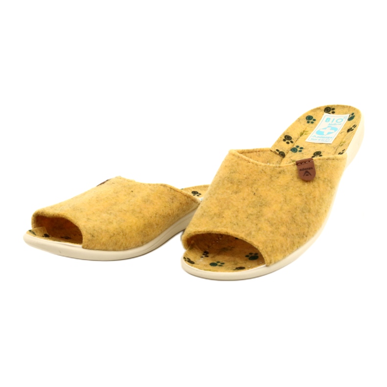 Papuci de pâslă Adanex 25493 galben 3 Papuci de pâslă Adanex 25493 galben 3