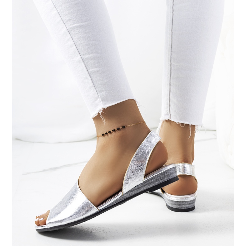 Sandale Gomes argintiu metalic 1