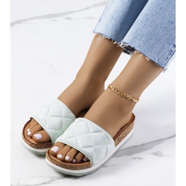 Sandale verzi pe talpa din plută Galts verde 1