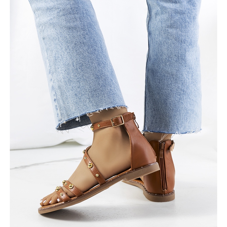 Sandale cu împânzire maro Krolt 1