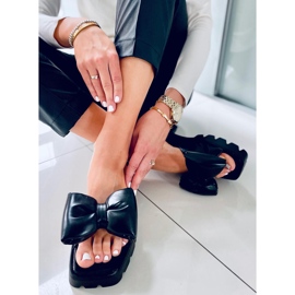 Papuci Keesha negri cu talpă înaltă negru 1