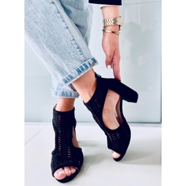Sandale Boho ajurate Vivian Black negru 2