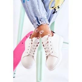 FK2 Pantofi sport dama legati in Renesme alb negru roz de aur 2
