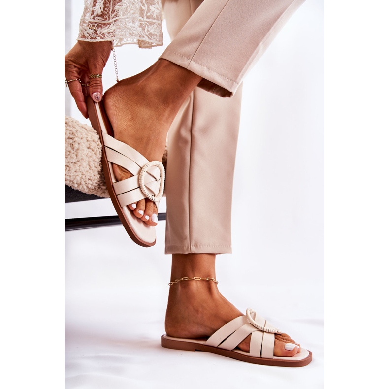 FE1 Papuci Sansa Bej la modă pentru femei 2