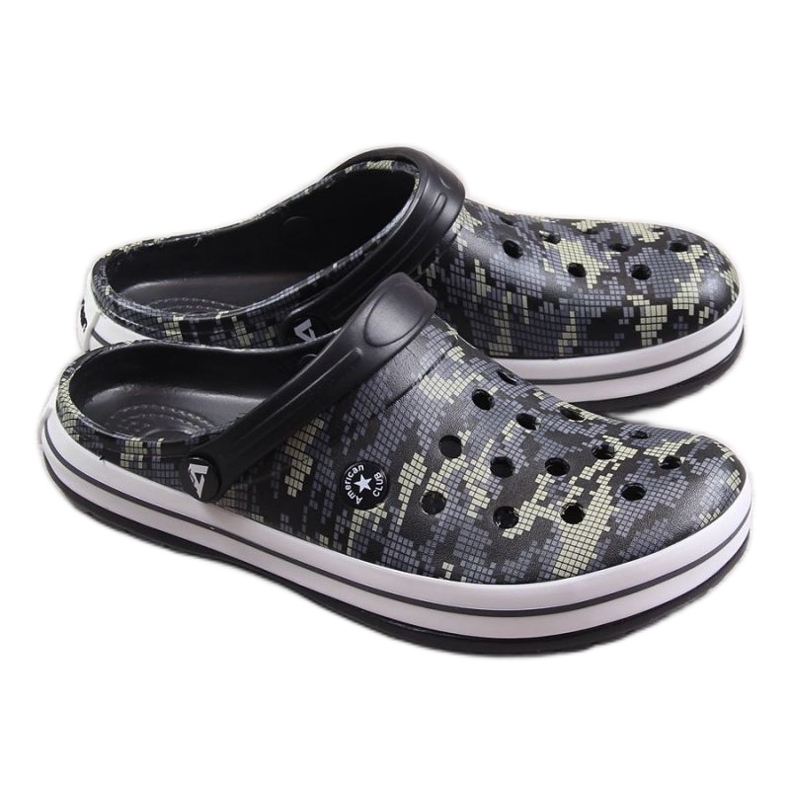 American Club M AM579A papuci negri camo negru 1