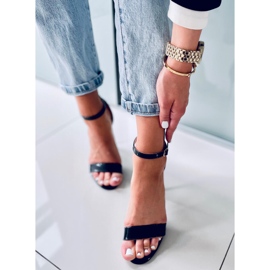 Sandale pe toc Gladys Black negru 1