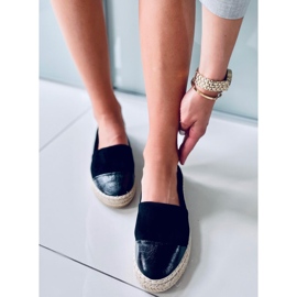 Espadrile de damă moale negru 2