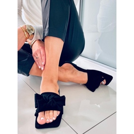 Sandale cu talpă pătrată neagră Nisha negru 1