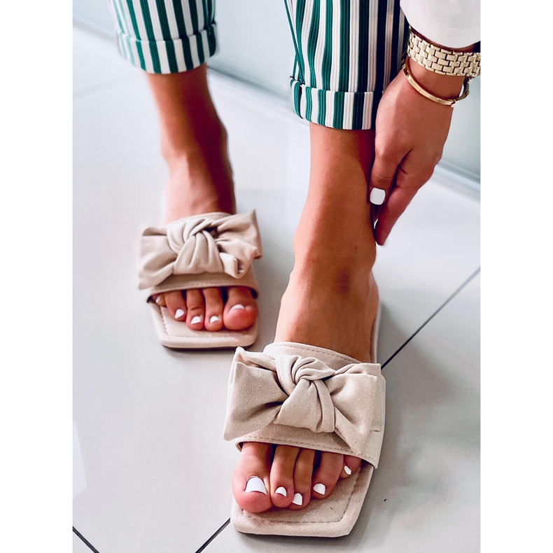 Sandale cu talpă pătrată bej Nisha 1