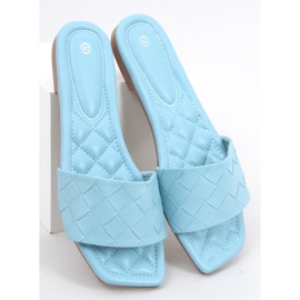 Papuci cu talpa patrata Sahar LT.BLUE albastru 2
