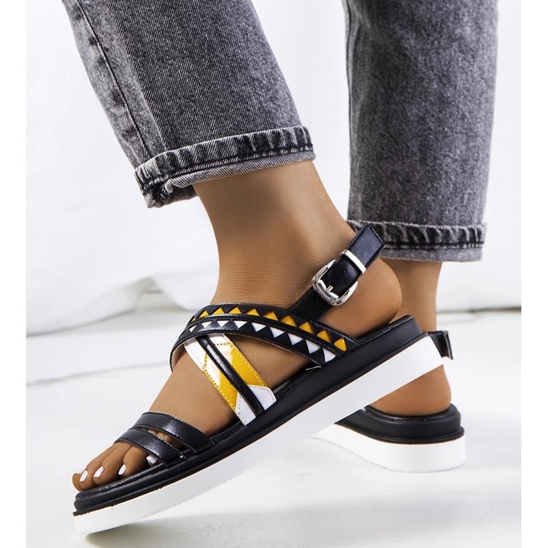 Sandale de dama negre de la Doren negru 1