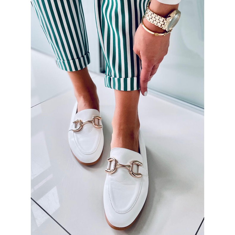 Mocasini de dama Tulip White alb 1