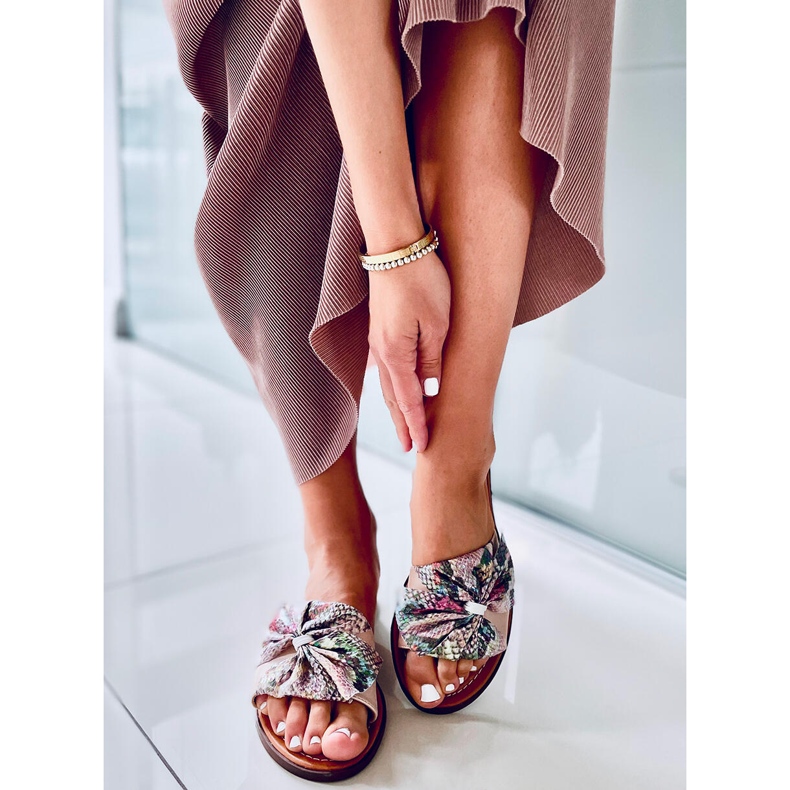 Papuci de dama Vors Pink roz multicolor 1