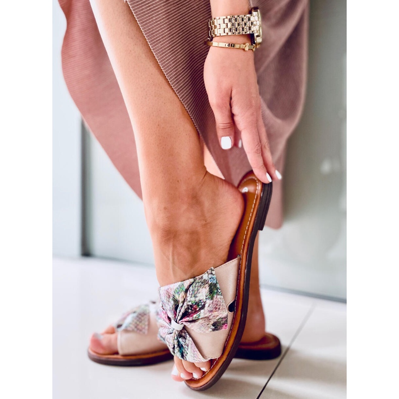 Papuci de dama Vors Pink roz multicolor 2