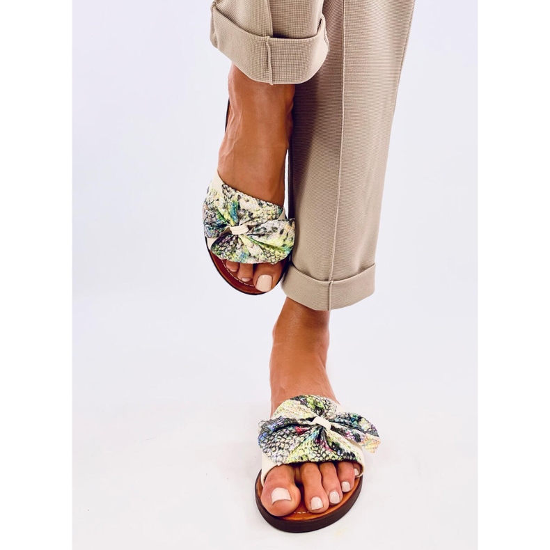 Papuci de dama Vors Beige multicolor 1