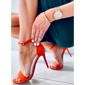 Sandale Sheila Orange cu toc inalt portocale 2