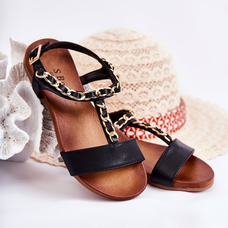 S.Barski Sandale Copii Cu Catarama Neagra Letto negru 1 S.Barski Sandale Copii Cu Catarama Neagra Letto negru 1