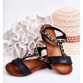 S.Barski Sandale Copii Cu Catarama Neagra Letto negru 2 S.Barski Sandale Copii Cu Catarama Neagra Letto negru 2