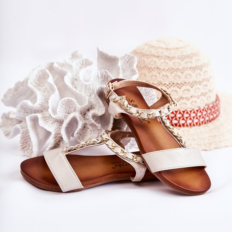 S.Barski Sandale Copii Cu Catarama Bej Letto 2