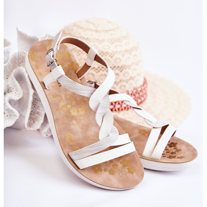 S.Barski Sandale Copii Cu Cataramă Alb Dimmel 1