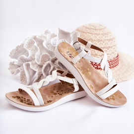 S.Barski Sandale Copii Cu Cataramă Alb Dimmel 2