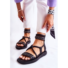 Sandale Piele Pe Platformă Maciejka 05559-01 Negru 5