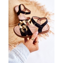 FR1 Sandale Copii Cu Velcro Layra Negru ['negru'] 1