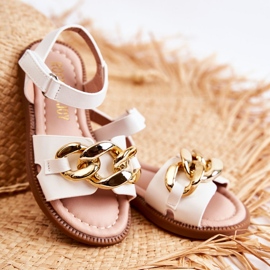 FR1 Sandale Copii Cu Velcro Layra Alb ['alb'] 1