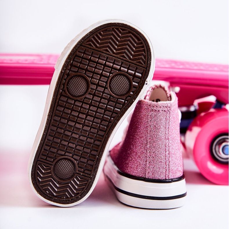 Pantofi înalți Catrina roz pentru copii 2