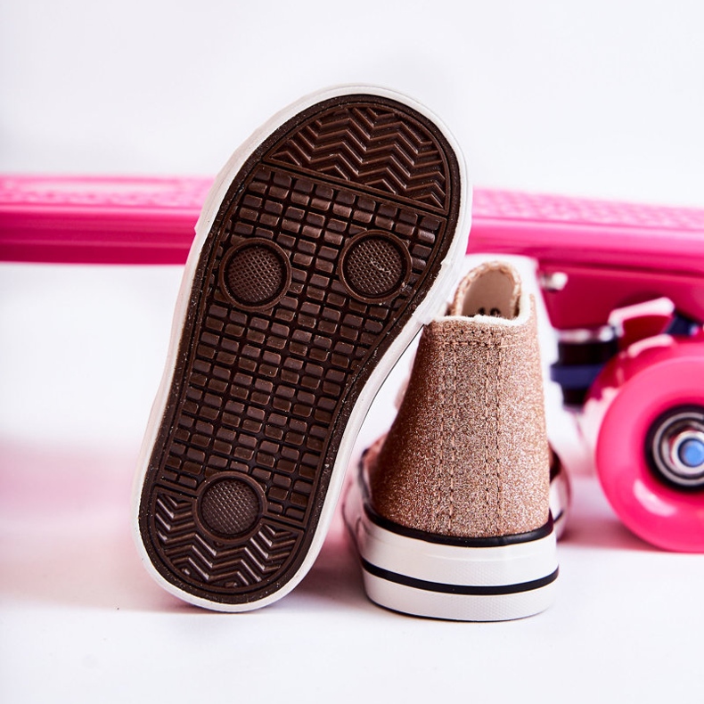 Pantofi Copii Înalți Roz Aur Catrina de aur de aur 2